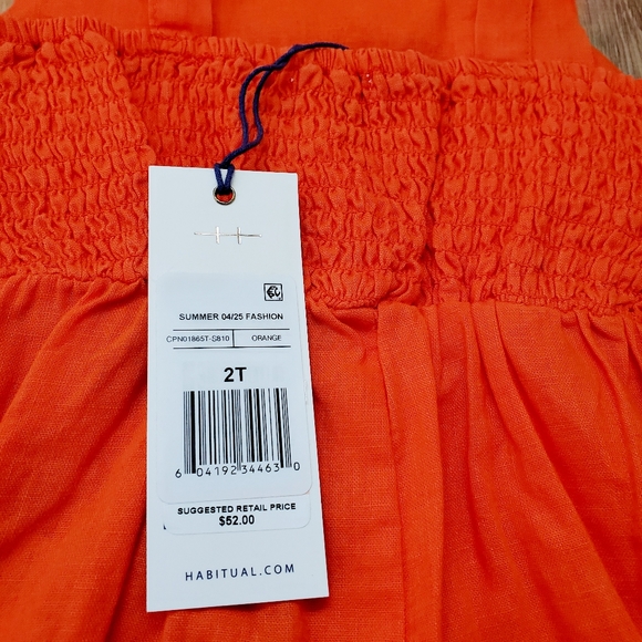 Habitual Kids' Emerald Ruffle Jumpsuit In Orange - Picture 2 of 5